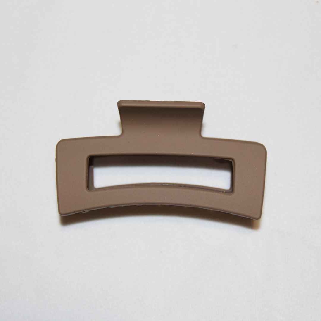 Ash Brown Medium Rectangle Claw Clip