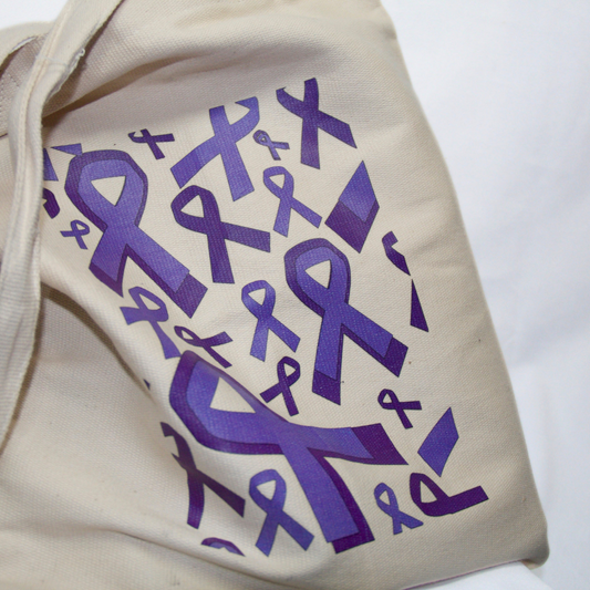 Purple Ribbon Tote